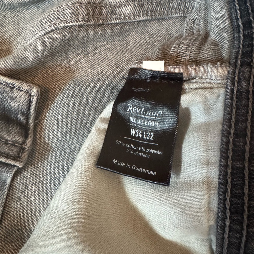 Revtown Men's Sharp Charcoal Jeans 34 x 32 - Picture 2 of 9